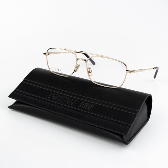 Dior Eyeglasses Metal Shiny Clear Gold Demo Geometric DM50057U 032 BRAND NEW - Picture 10 of 10